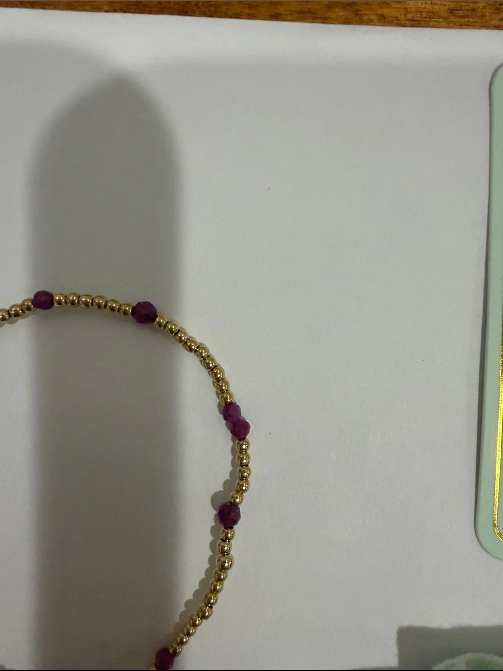 Enewton Ruby & Gold Filled Stretch Bracelet - Picture 3 of 3